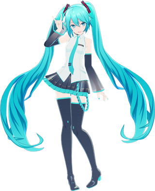 蓝色初音未来素材卡通人物素材