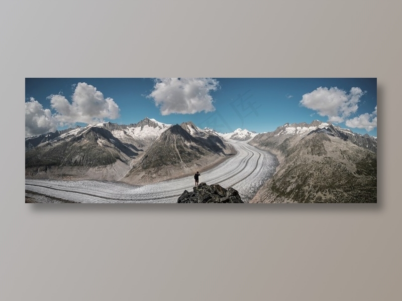 室外自然风格自然风景旅游雪山云彩