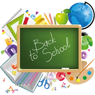 少儿兴趣班卡通书写板墨绿色背景元素