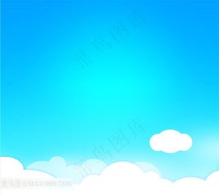 卡通蓝天白云背景