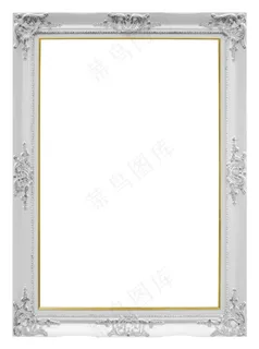 白色质感复古相框边框高清图片
