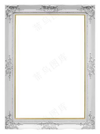 白色质感复古相框边框高清图片