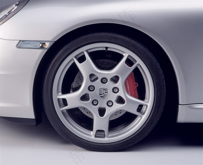 保时捷911 Carrera车轮特写