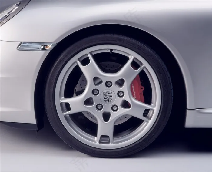 保时捷911 Carrera车轮特写