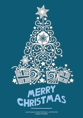 圣诞节圣诞树圣诞老人闪亮装饰电商促销折扣海报