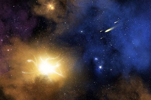 闪耀唯美宇宙星空背景高清图片