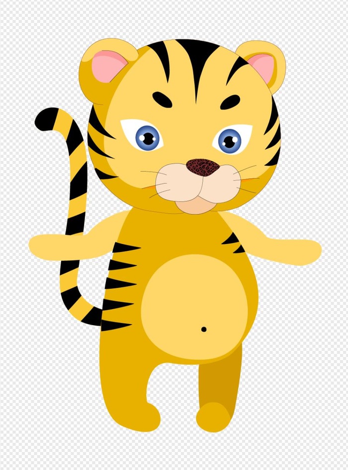 卡通可爱动物老虎
