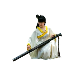 23 (4)免抠元素 免抠摄影 美女 人物 服装 古风 演奏