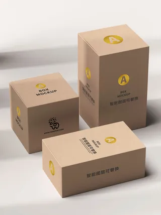 包装智能贴图样机VI效果PSD素材