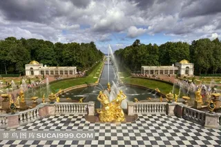 国外漂亮的喷泉园林景观图片