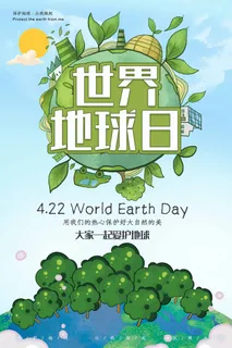 世界地球日 世界地球日海报