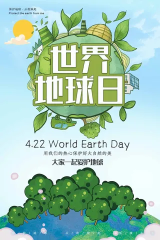 世界地球日 世界地球日海报