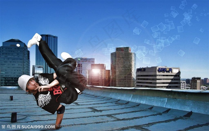 潮流街舞帅气男子