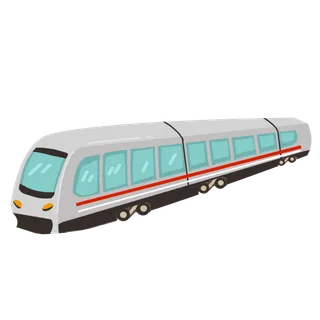 高铁列车动车动画免扣素材PNG