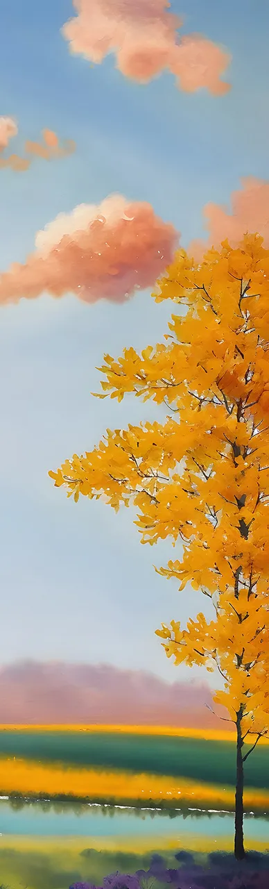 瘦高玄关风景油画装饰画
