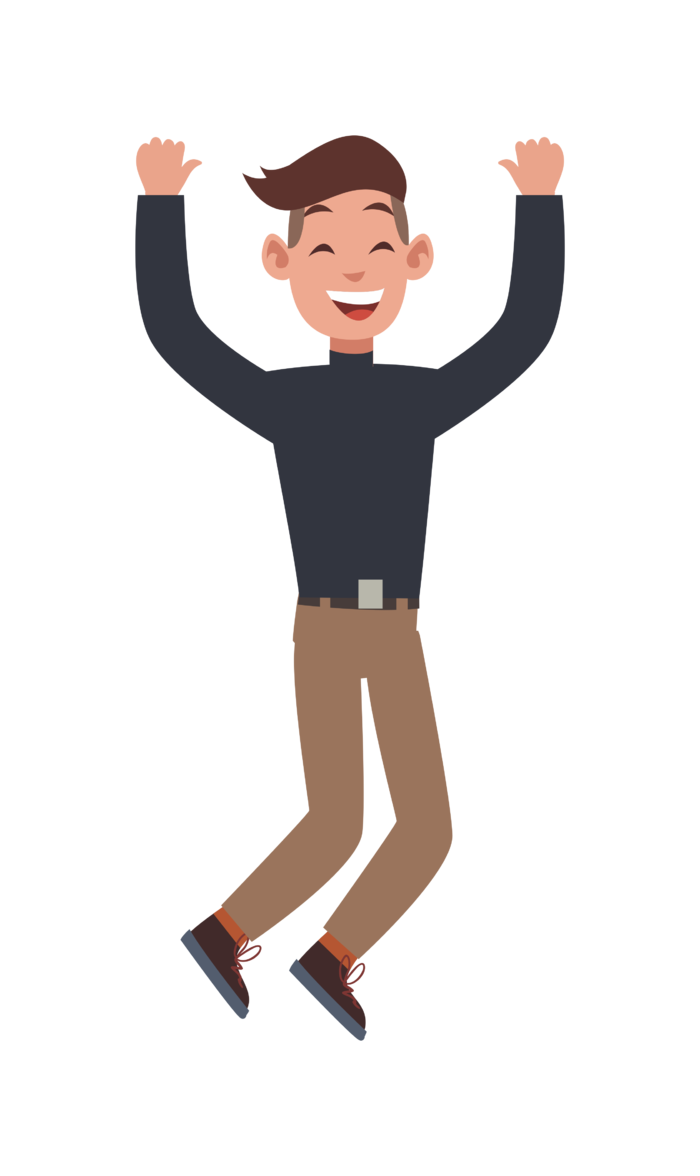 商务 人士 跳着 开心 笑着