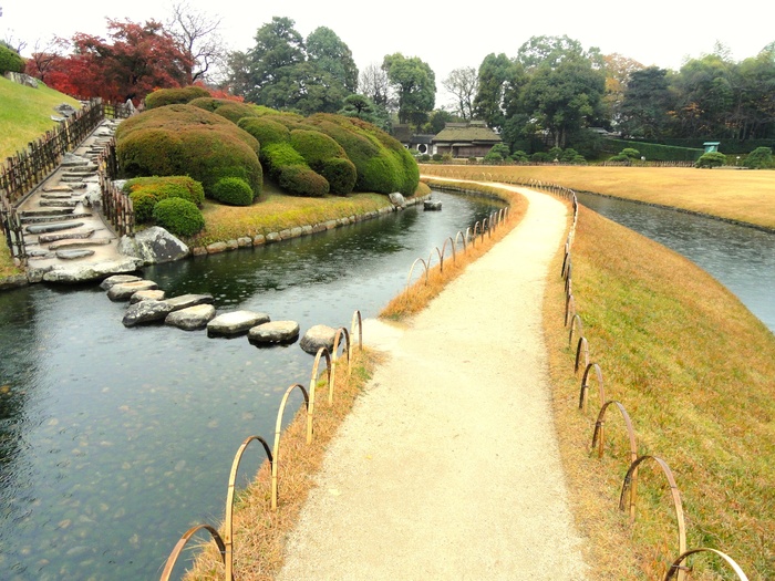 道路两侧的河流