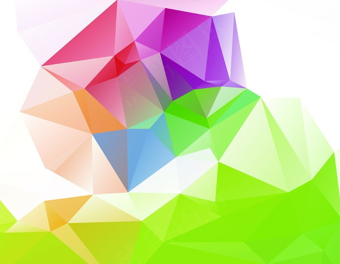 炫彩几何图形背景 几何艺术设计 多边形背景图片