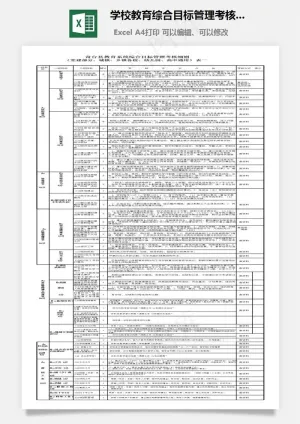 学校教育综合目标管理考核细则预览图