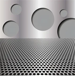 金属网格灰色圆形素材