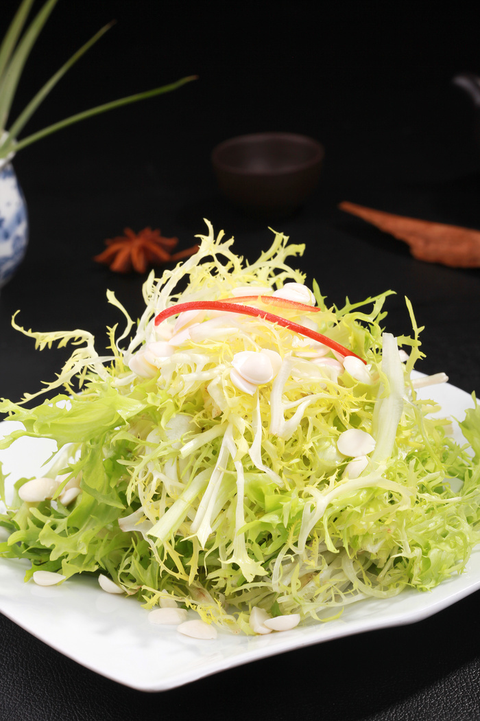 杏仁拌苦菊 (2)