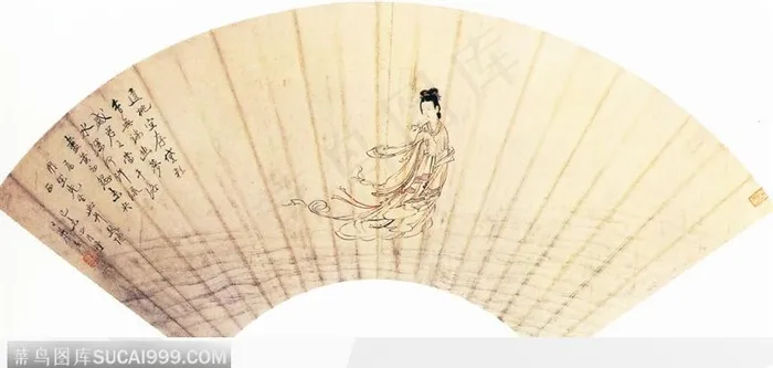扇形人物画
