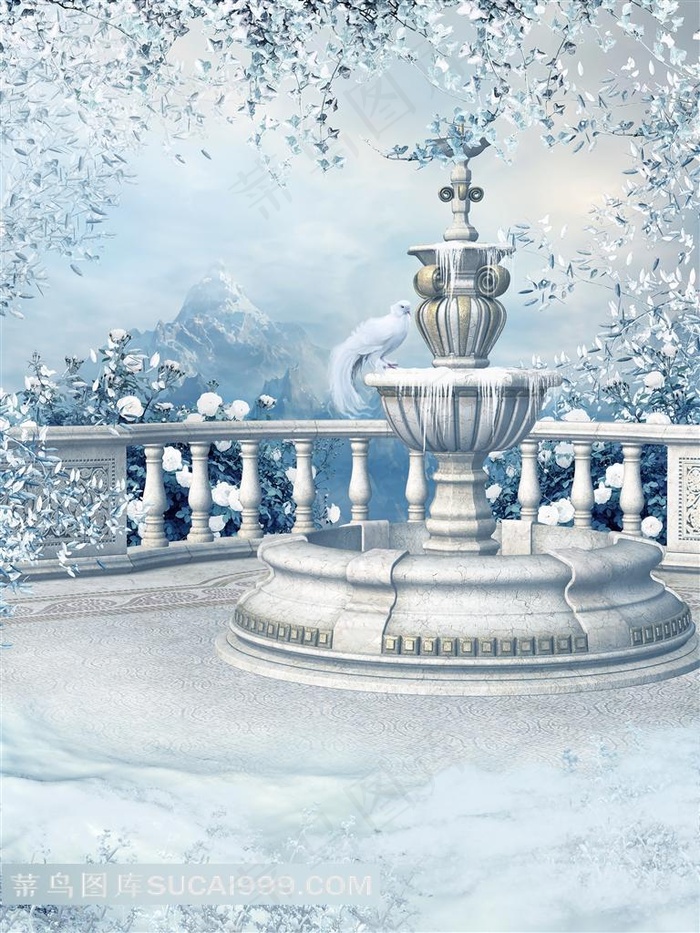 冬天系列 - 美丽的庭院
