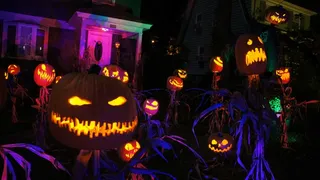 万圣节南瓜蜡烛南瓜灯高清背景