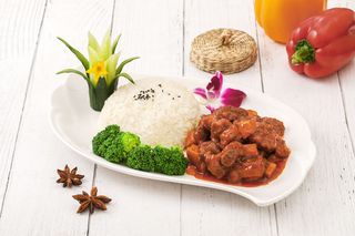 糖醋排骨餐饮快餐盖浇饭产品成品高清大图