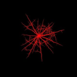 红色的美丽闪电