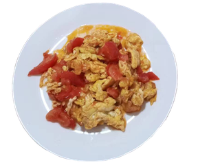 番茄炒蛋带原摄影图