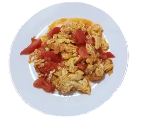 番茄炒蛋带原摄影图