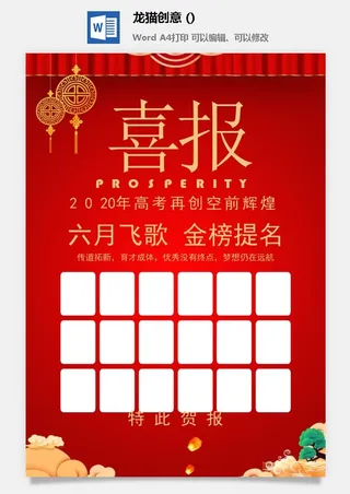 企业公司销售业绩年终大捷军令喜报word文档设计素材