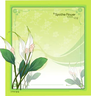 手绘花卉装饰边框背景