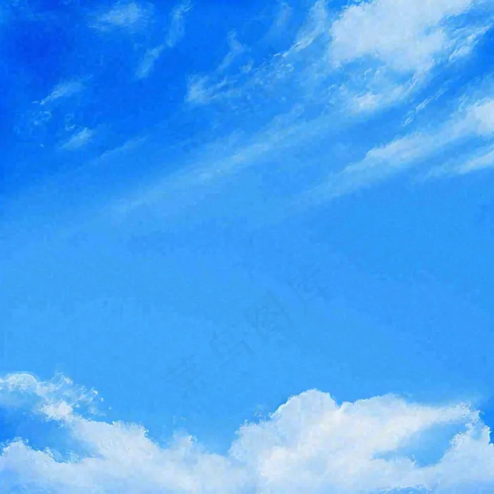 蓝天白云清新自然天空摄影图(1024x1024)