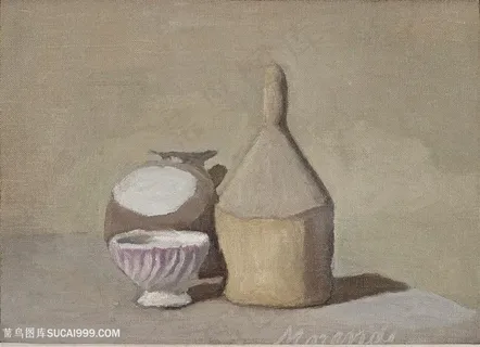 莫兰迪静物碗瓶子插画 莫兰迪静物碗瓶子插画