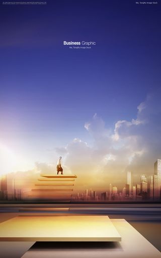 大气建筑空间高端商务海报PSD分层素材