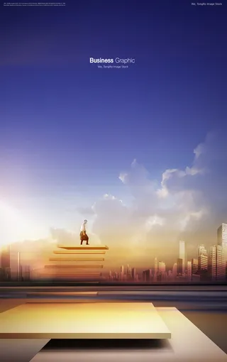 大气建筑空间高端商务海报PSD分层素材