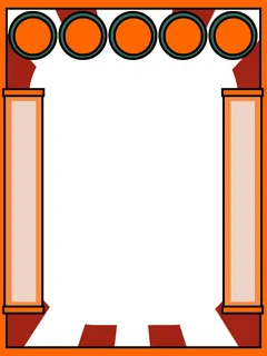 国潮风主题框头像框拱形祥云灯笼春节边框装饰元素设计素材