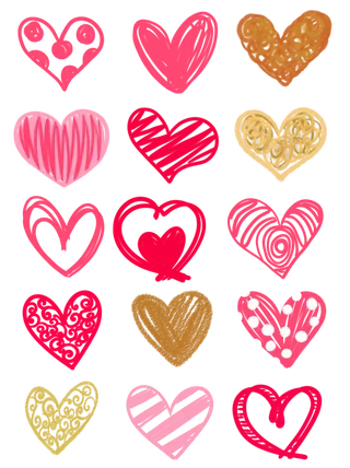 情人节七夕涂鸦爱心素材