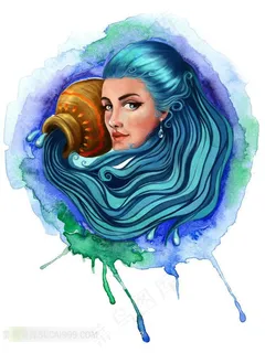 水瓶座卡通人物头像
