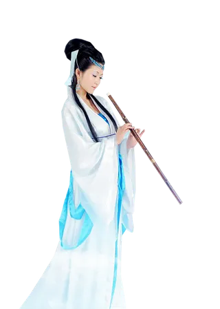 43 (4)免抠元素 免抠摄影 美女 人物 服装 古风 演奏