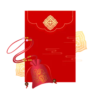 国潮锦囊红包元素 国潮锦囊红包元素