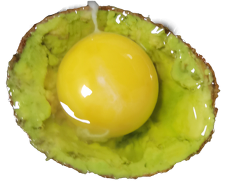 酿蛋牛油果烤蛋免抠实物实拍摄影元素素材