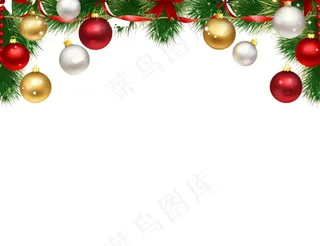 圣诞球吊饰圣诞装饰元素彩色免抠