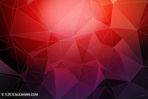 浪漫红色三角形不规则几何图形