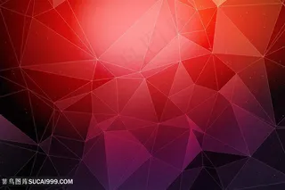 浪漫红色三角形不规则几何图形