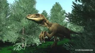 大头长颈尖嘴恐龙