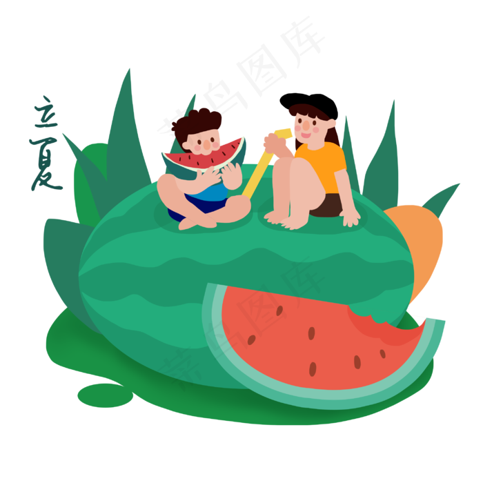 立夏节气免抠png 