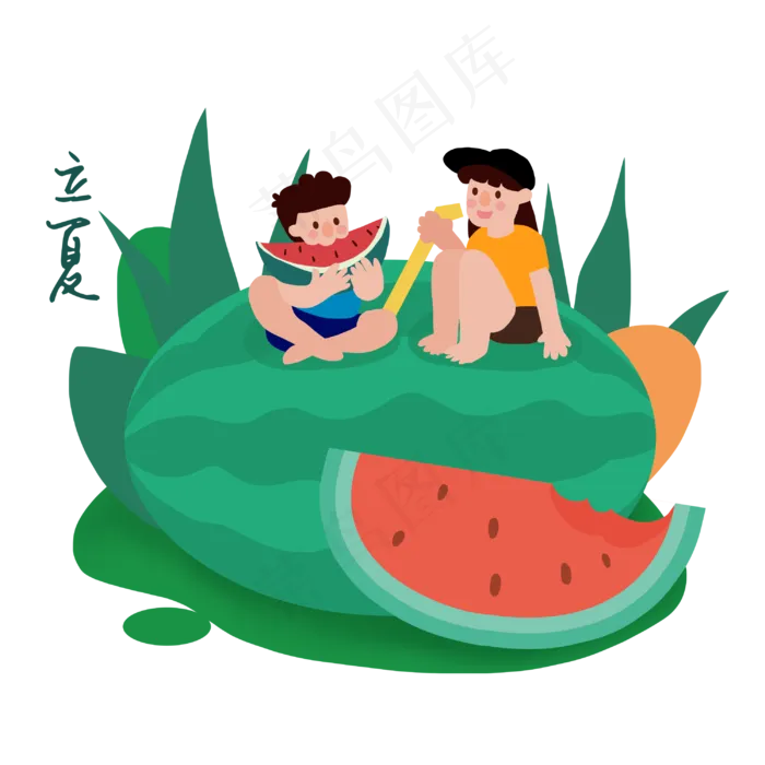 立夏节气免抠png 
